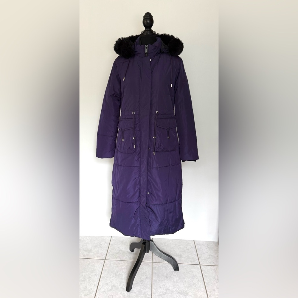 Moerdeng Women's Long Winter Maxi Puffer Coat Purple Size Small